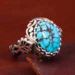 انگشتر فیروزه شجری مردانه کد 12522