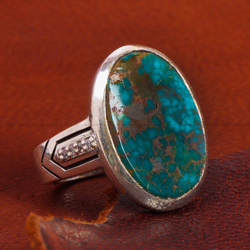 انگشتر فیروزه شجری مردانه کد 12523