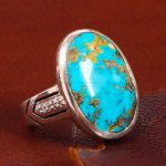 انگشتر فیروزه شجری مردانه کد 12524