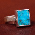 انگشتر فیروزه شجری مردانه کد 12628