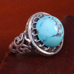 انگشتر فیروزه شجری مردانه کد 12672