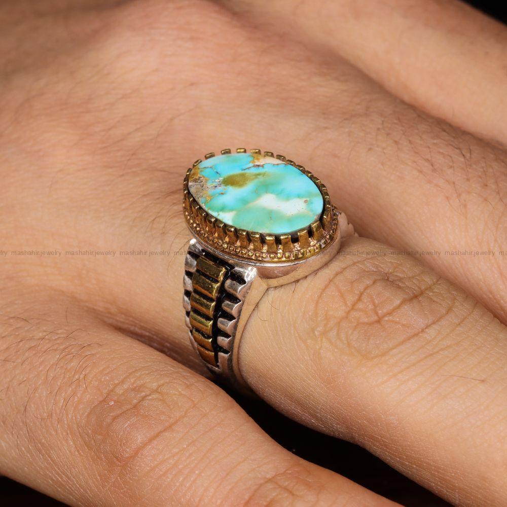 انگشتر فیروزه شجری مردانه کد 12709