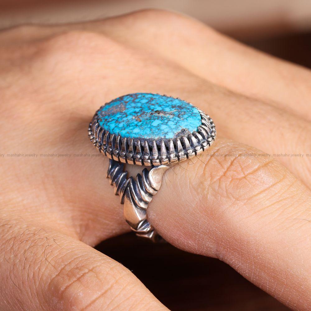 انگشتر فیروزه شجری مردانه کد 12897