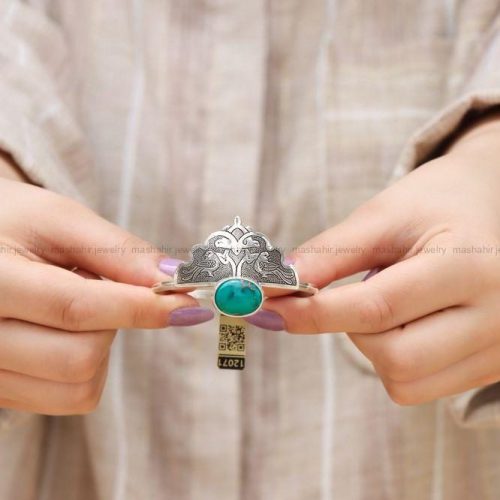 دستبند فیروزه زنانه کد 12071
