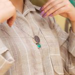 گردنبند فیروزه شجری زنانه کد 12059