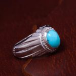 انگشتر فیروزه عجمی مردانه کد 13075