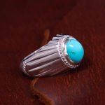 انگشتر فیروزه عجمی مردانه کد 13076