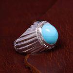 انگشتر فیروزه عجمی مردانه کد 13080