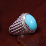 انگشتر فیروزه عجمی مردانه کد 13085