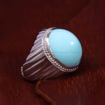 انگشتر فیروزه عجمی مردانه کد 13086