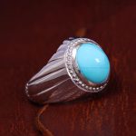 انگشتر فیروزه عجمی مردانه کد 13093