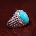 انگشتر فیروزه عجمی مردانه کد 13096