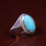 انگشتر فیروزه عجمی مردانه کد 13098