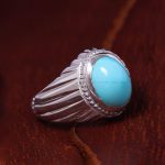 انگشتر فیروزه عجمی مردانه کد 13100