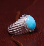 انگشتر فیروزه عجمی مردانه کد 13104