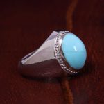 انگشتر فیروزه عجمی مردانه کد 13109