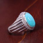 انگشتر فیروزه عجمی مردانه کد 13119