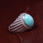 انگشتر فیروزه عجمی مردانه کد 13123