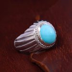 انگشتر فیروزه عجمی مردانه کد 13127