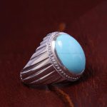 انگشتر فیروزه عجمی مردانه کد 13140