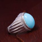 انگشتر فیروزه عجمی مردانه کد 13145