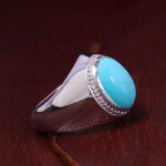 انگشتر فیروزه عجمی مردانه کد 13146