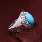 انگشتر فیروزه عجمی مردانه کد 13148