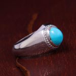 انگشتر فیروزه عجمی مردانه کد 13154