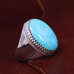 انگشتر فیروزه عجمی مردانه کد 13159