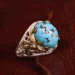 انگشتر فیروزه شجری مردانه کد 13180