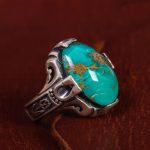 انگشتر فیروزه شجری مردانه کد 13192