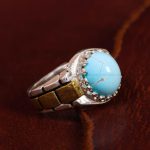 انگشتر فیروزه شجری مردانه کد 13197
