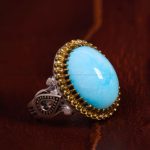 انگشتر فیروزه عجمی مردانه کد 13209