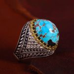 انگشتر فیروزه شجری مردانه کد 13214