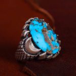 انگشتر فیروزه شجری مردانه کد 13220
