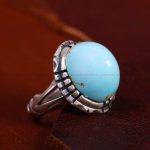 انگشتر فیروزه شجری مردانه کد 13223
