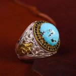 انگشتر فیروزه شجری مردانه کد 13224