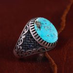 انگشتر فیروزه شجری مردانه کد 13252