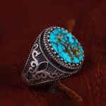 انگشتر فیروزه شجری مردانه کد 13256
