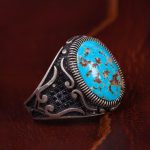 انگشتر فیروزه شجری مردانه کد 13261