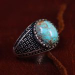 انگشتر فیروزه شجری مردانه کد 13281