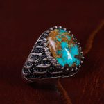 انگشتر فیروزه شجری مردانه کد 13292