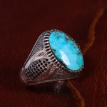 انگشتر فیروزه شجری مردانه کد 13306