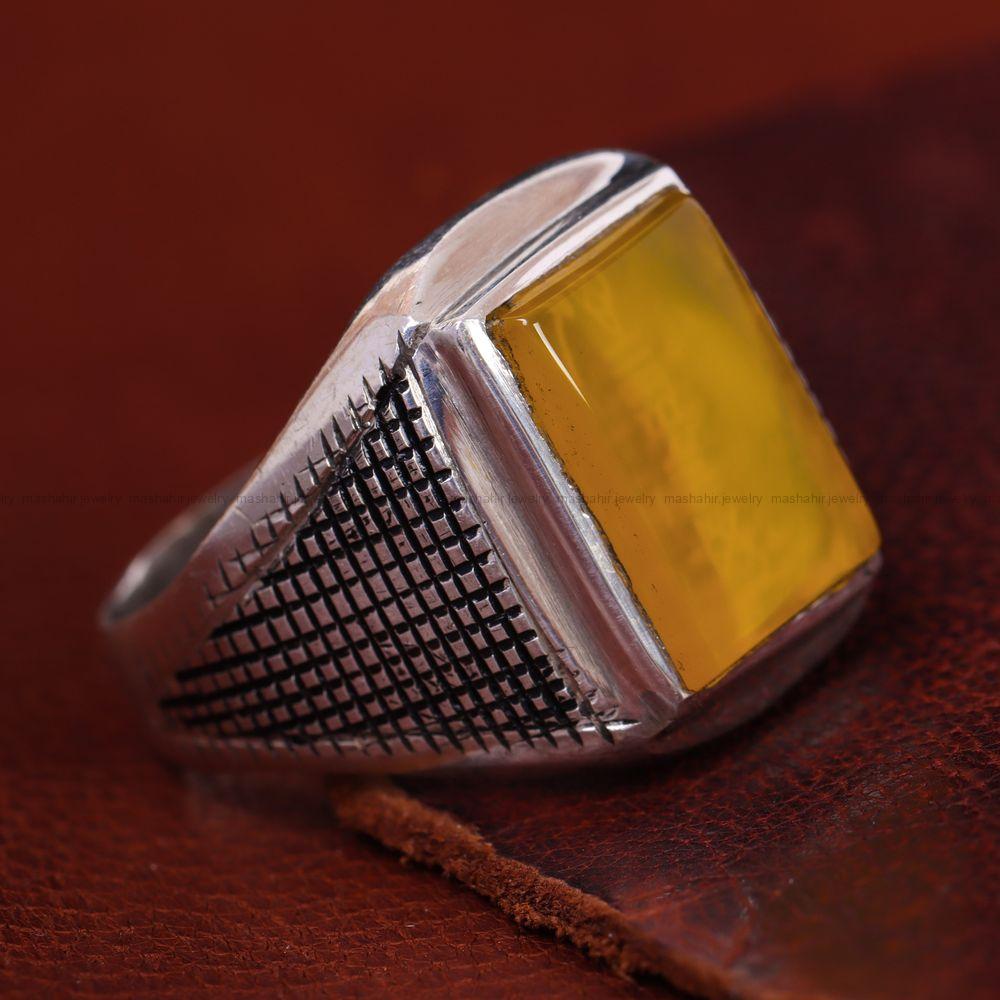 انگشتر شرف الشمس مردانه کد 13420