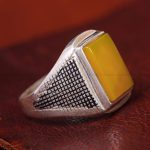 انگشتر شرف الشمس مردانه کد 13431