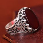 انگشتر عقیق مردانه کد 13439