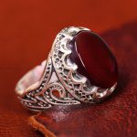 انگشتر عقیق مردانه کد 13440