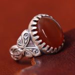 انگشتر عقیق مردانه کد 13451