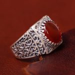 انگشتر عقیق مردانه کد 13452