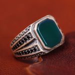 انگشتر عقیق مردانه کد 13484